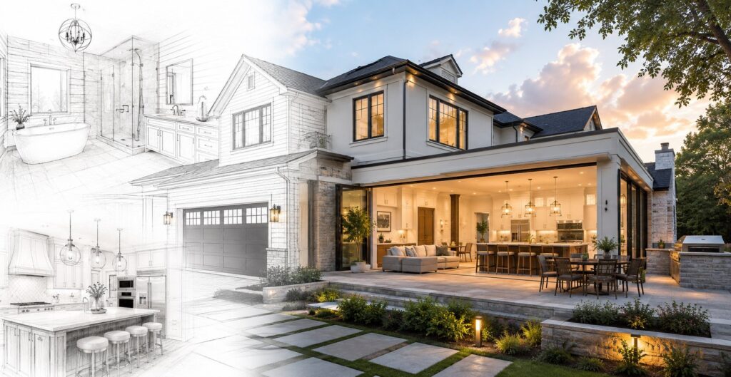 Exterior showing inside of home remodeling summit nj